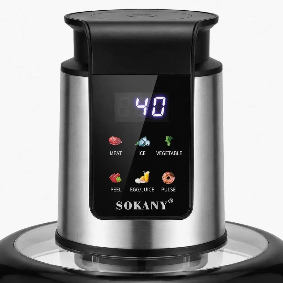 Блендер-подрібнювач SOKANY SK-06065 1000 Вт зі скляною чашею 3 л для м'яса та овочів