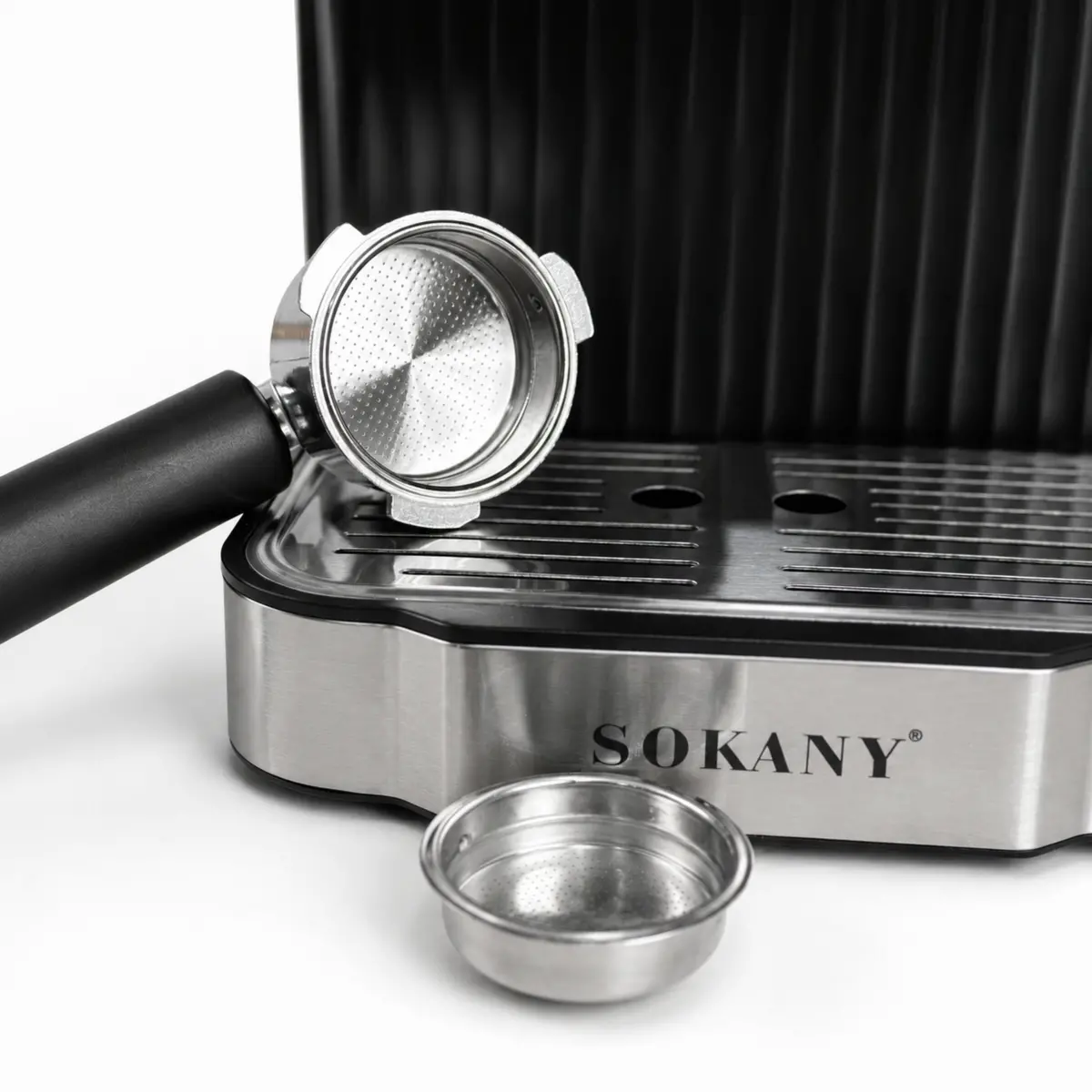 Ріжкова кавоварка SOKANY SK-04025, 20 бар, з капучинатором, 850 Вт, 1.8 л